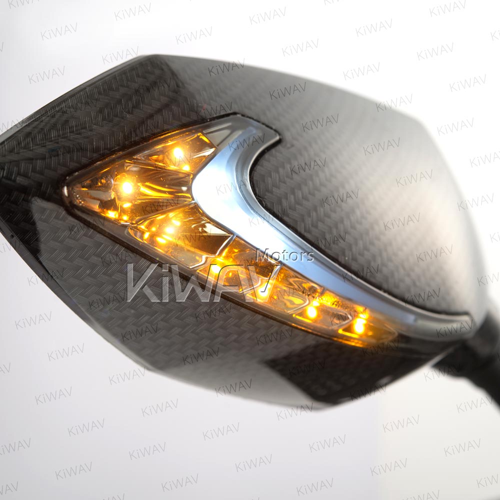 Lucifer dual LED mirrors sequential effect for M10 1.5 pitch BMW motorcycles - Picture 13 of 14