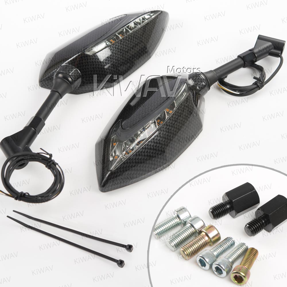Lucifer dual LED mirrors sequential effect for M10 1.5 pitch BMW motorcycles - Picture 14 of 14