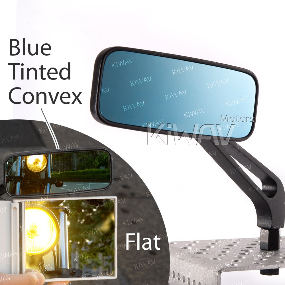 Classic rectangular mirror universal 10mm 5/16" for metric and H-D motorcycles - Picture 13 of 18
