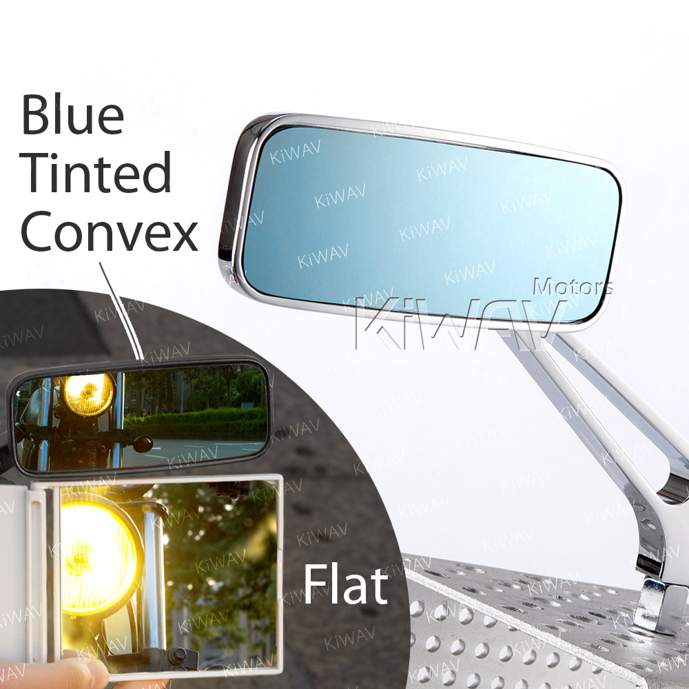 Classic rectangular mirror universal 10mm 5/16" for metric and H-D motorcycles - Picture 17 of 18