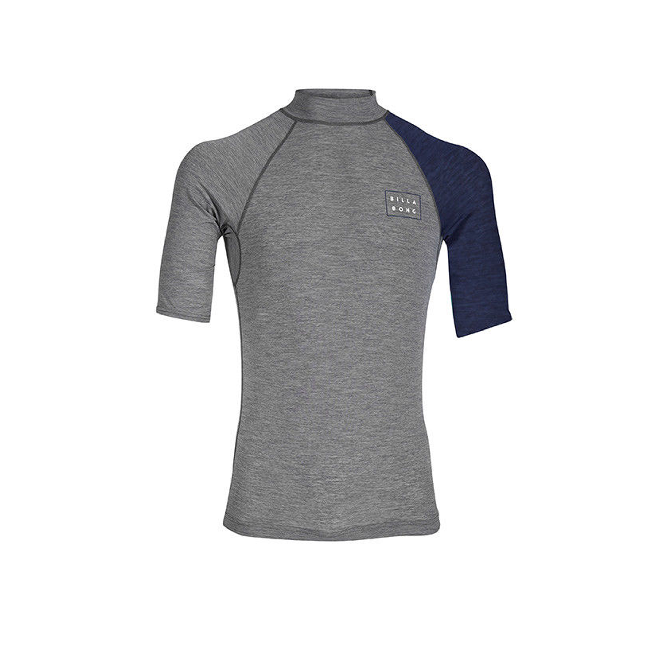 Billabong Mens Rash Vest Contrast Short Sleeve Grey Heather Hyped Sports