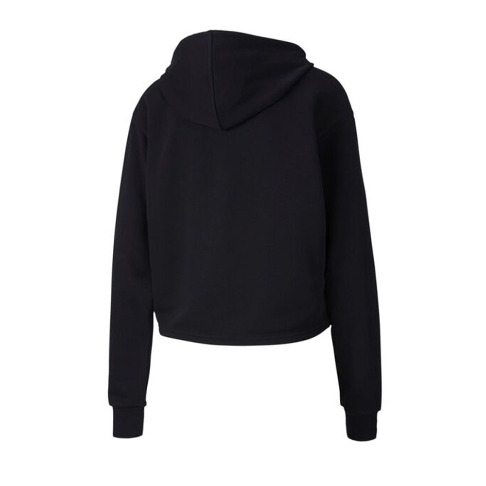 Métallique Pour Femme Femmes Sports Cropped Sweat à Capuche Veste Noir//Or Puma Essential