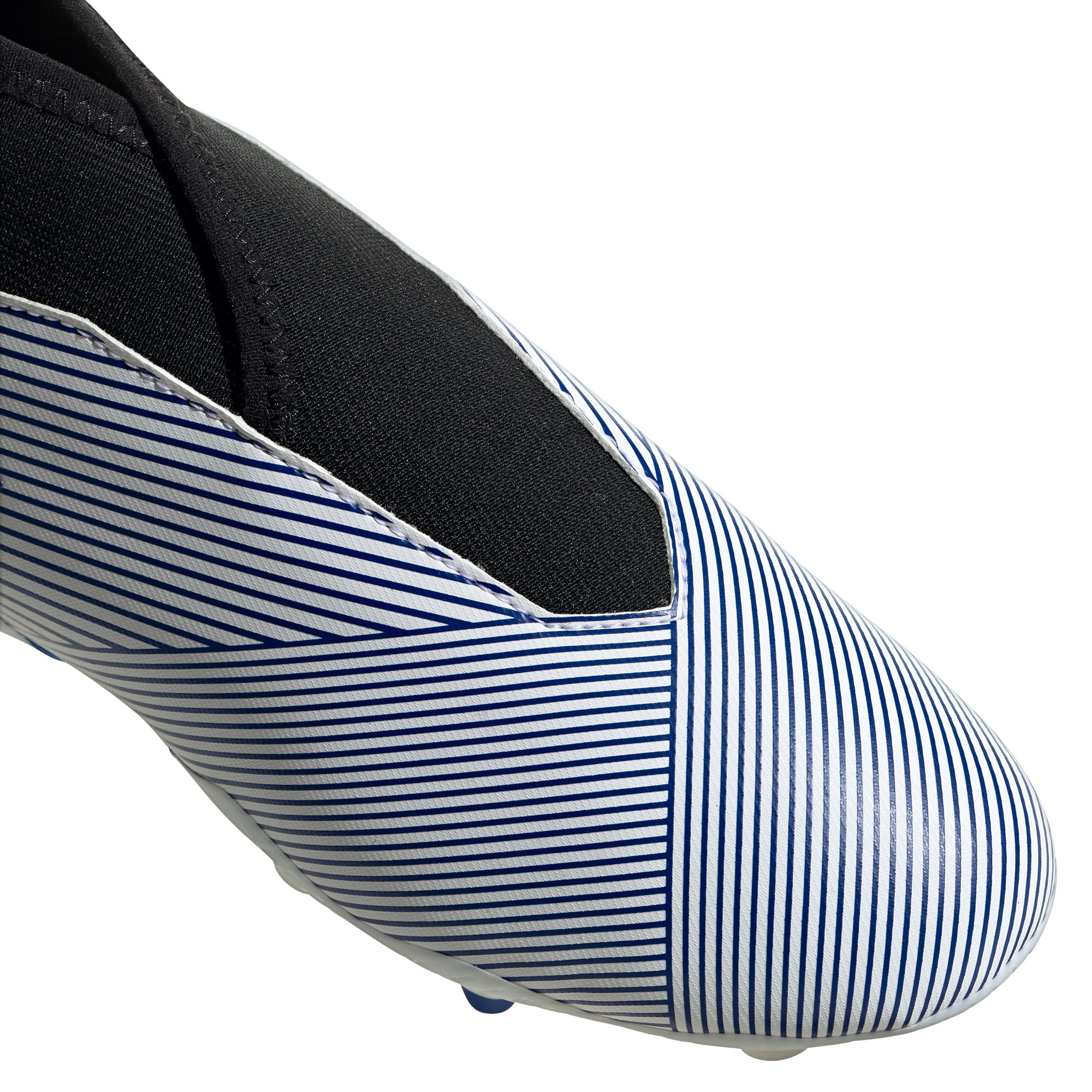 ADIDAS NEMEZIZ 19.3 Laceless FG Firm Ground Kids Football Boot White/Blue/Black - Â£39.95 