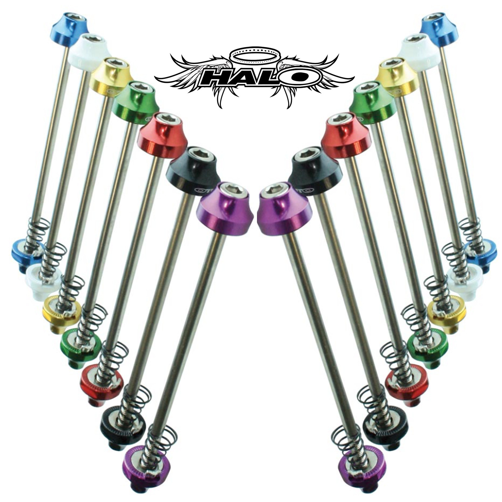 Red Halo Hex Skewers Pair