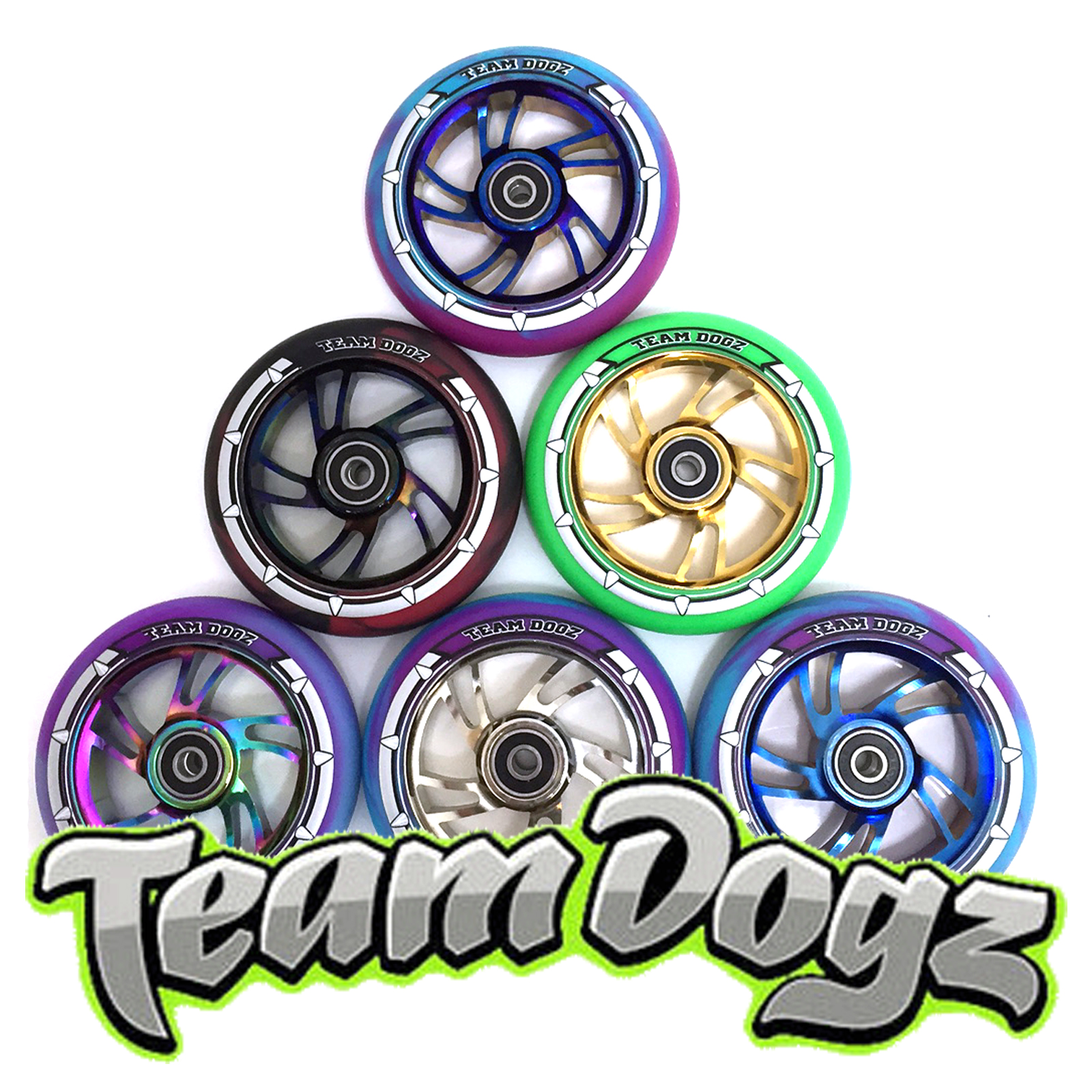 Team Dogz 110mm Purple Swirl Core Scooter Wheel eBay