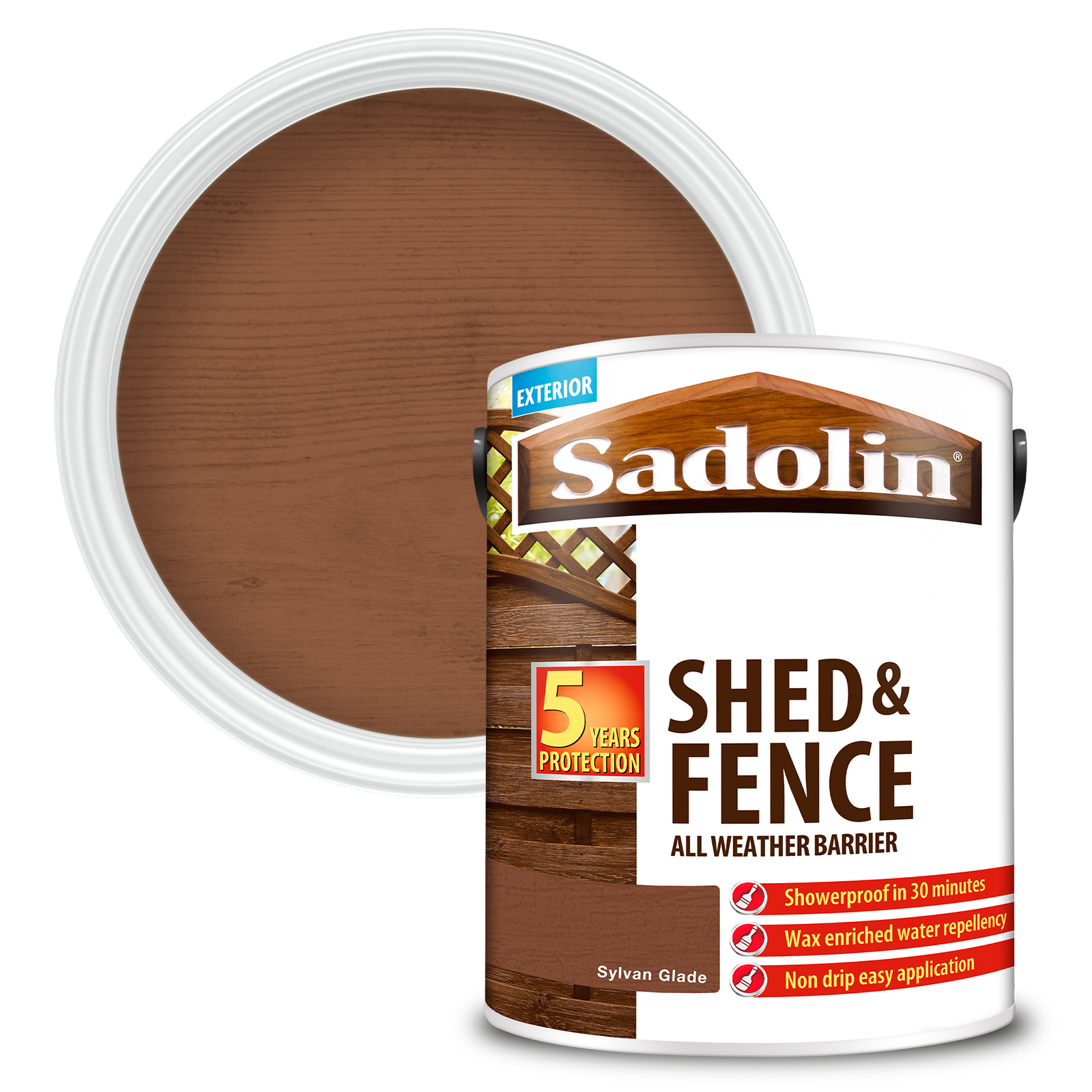 Sadolin Shed and Fence Protector All Weather Barrier - All Colours - 5 Litres - Picture 7 of 8