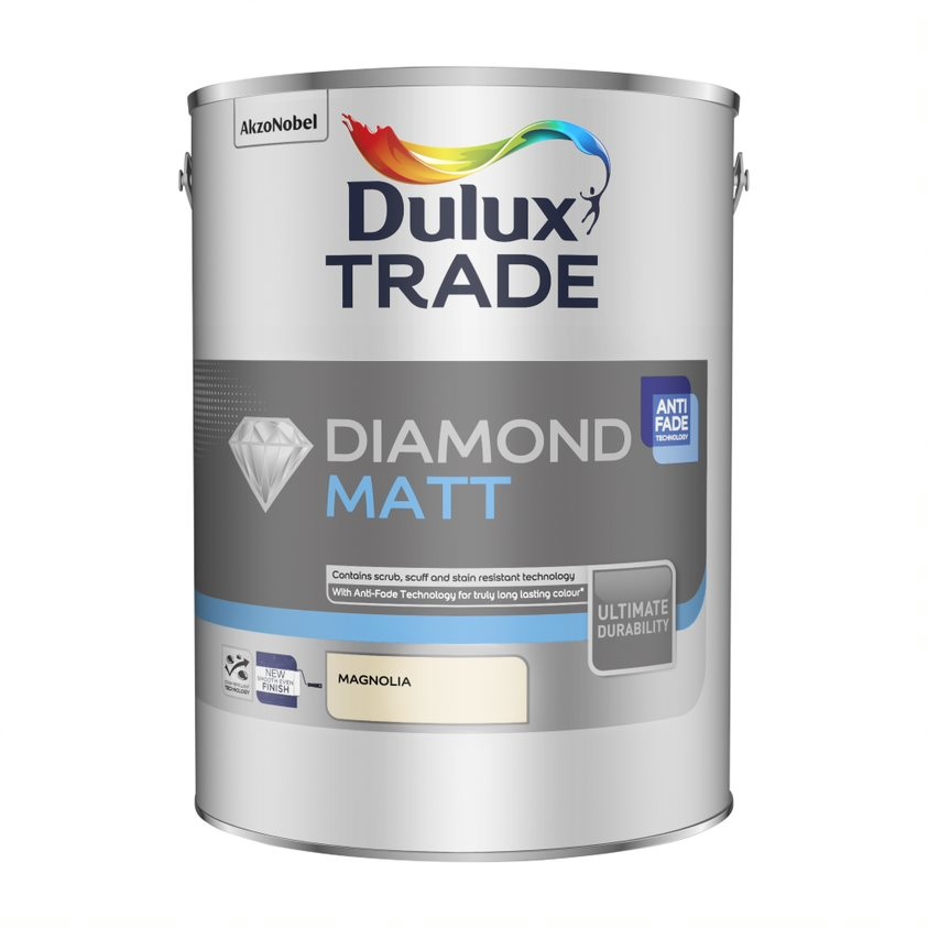 Dulux Trade Diamond Matt Pure Brilliant White / Magnolia 2.5L or 5
