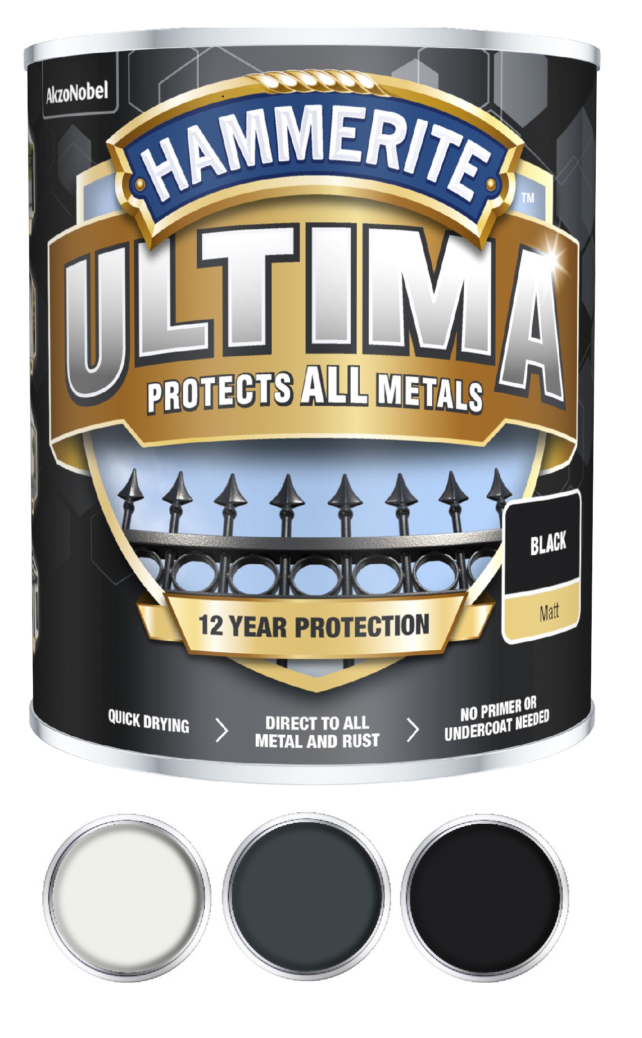 Hammerite Ultima Matt Metal Paint 750ml All Colours eBay