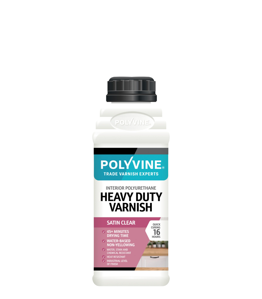Polyvine Heavy Duty Interior Wood Varnish - Satin & Dead Flat - All Sizes