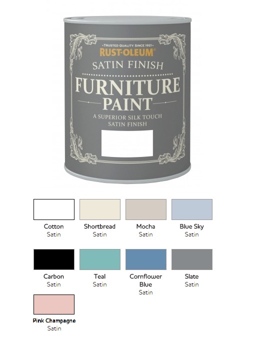 RustOleum Satin Furniture Paint 750ml / 125ml Chic Shabby Vintage