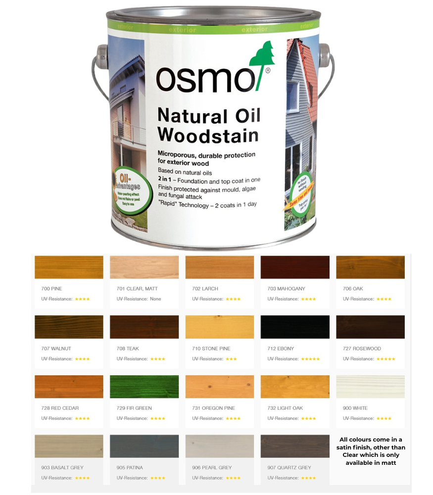 osmo oil stain tobacco Osmo Natural Oil Woodstain - All Colours - All Sizes