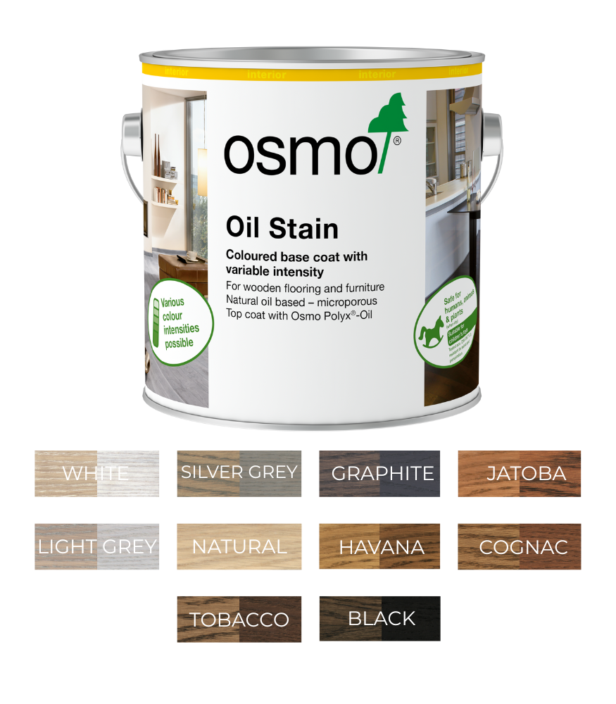 Osmo Oil Stain Satin - All Colours and Sizes