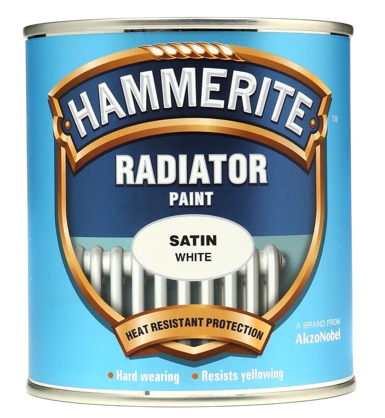 Hammerite Radiator Enamel Metal Paint Satin, Gloss, Standard, Quick