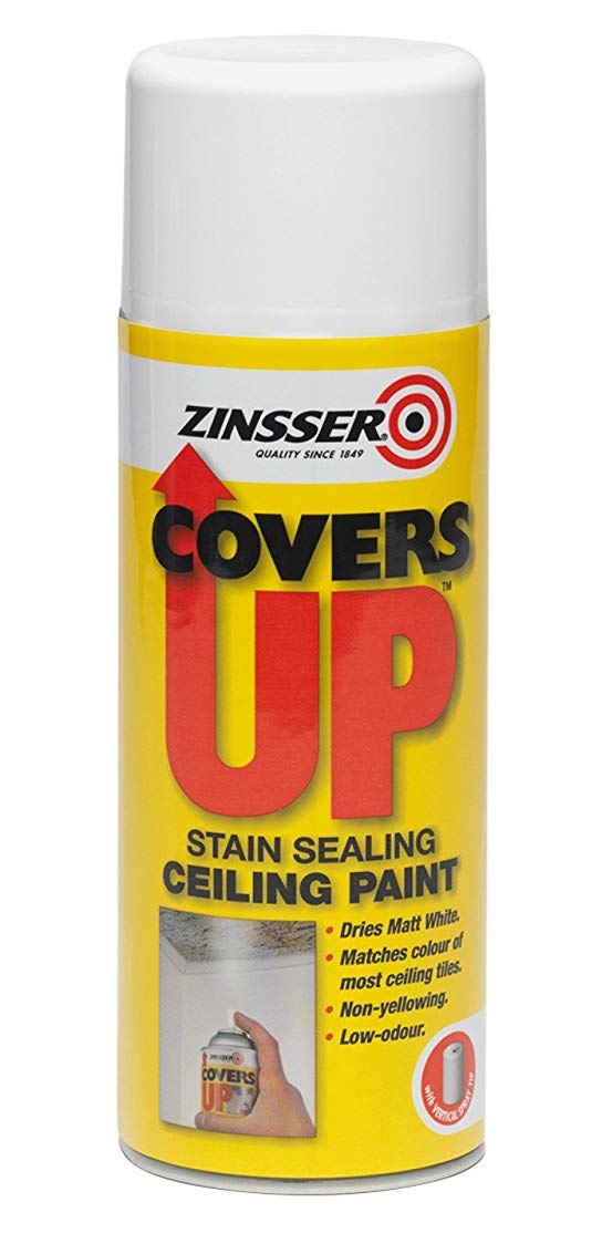 Zinsser Covers Up Stain Sealing Ceiling Paint Aerosol 400ml