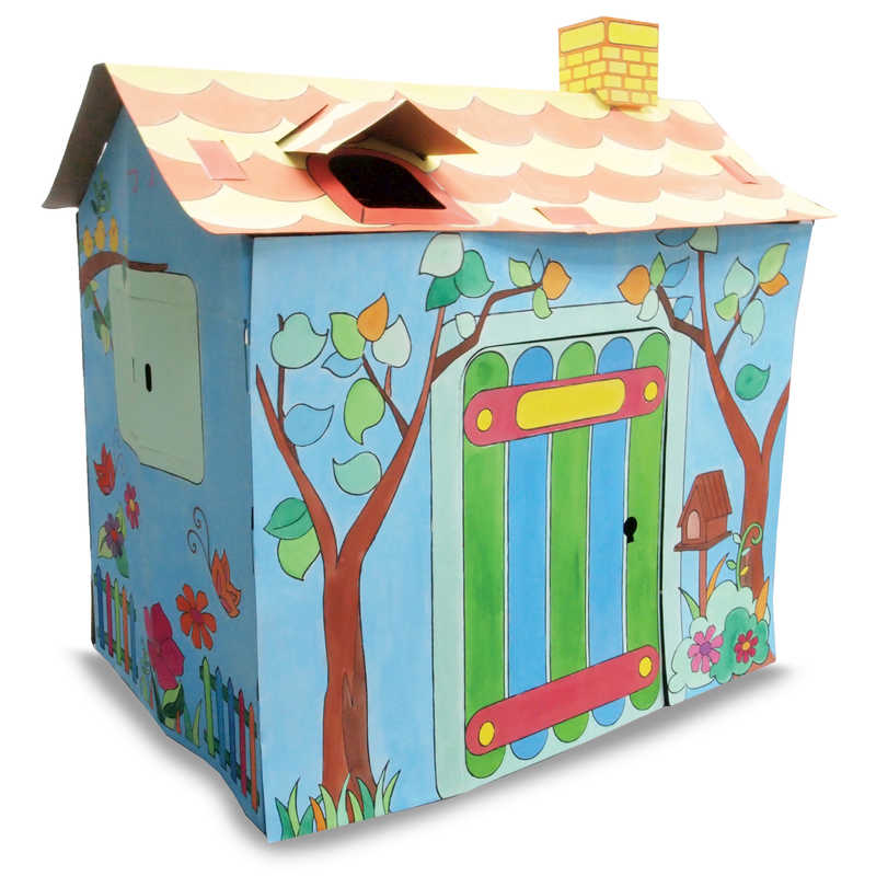 Colour Your Own Cardboard Playhouse Colour Your Own Cardboard Playhouse