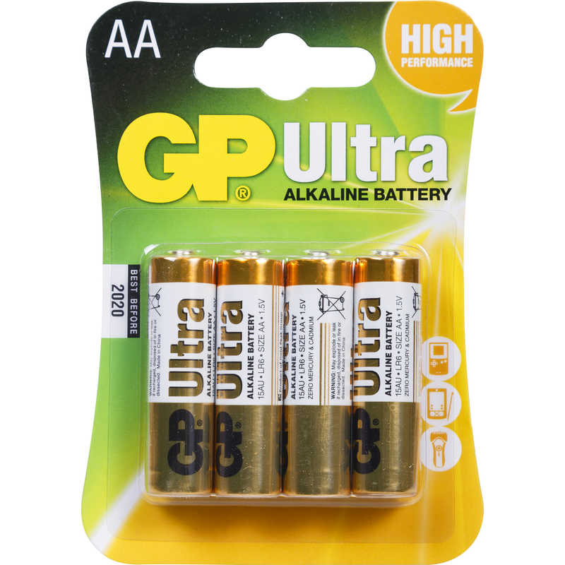 Gp Ultra Battery Aa 4pk Gp Ultra Battery Aa 4pk