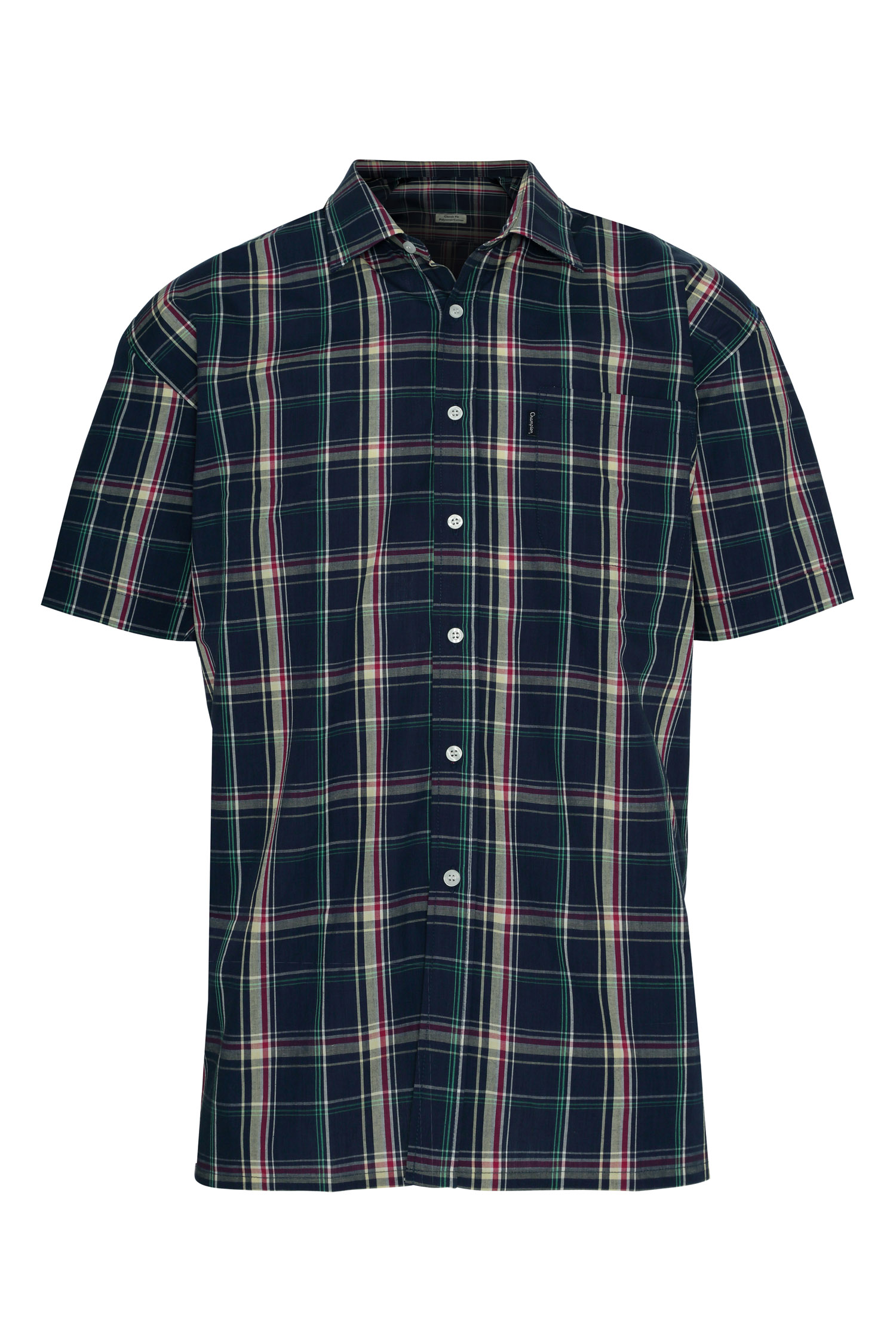Champion Mens Radstock Country Check Style Short Sleeve Casual Shirt