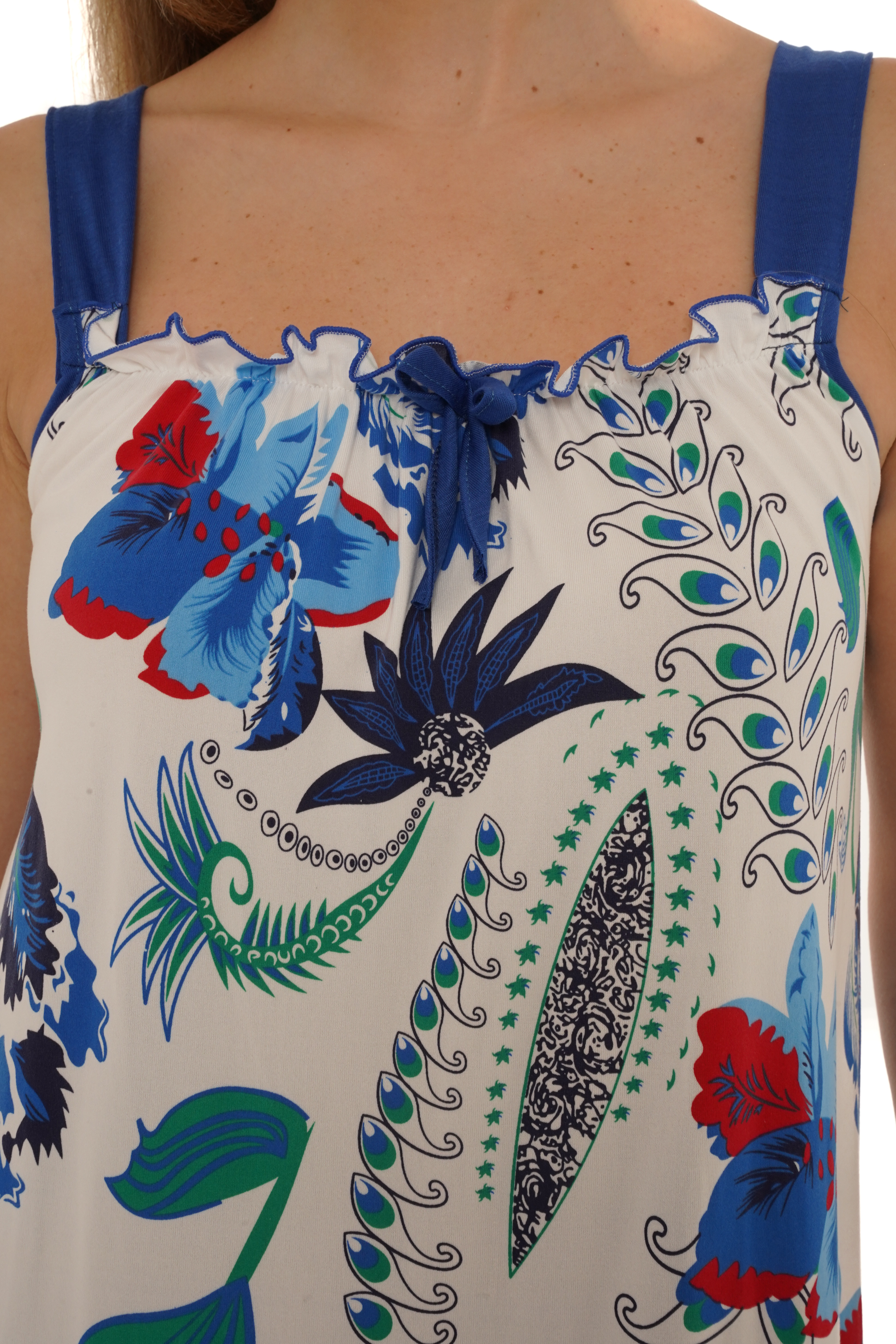 i-Smalls Damen Nachthemd Blumen ärmellos Gummizug - Bild 10 von 15