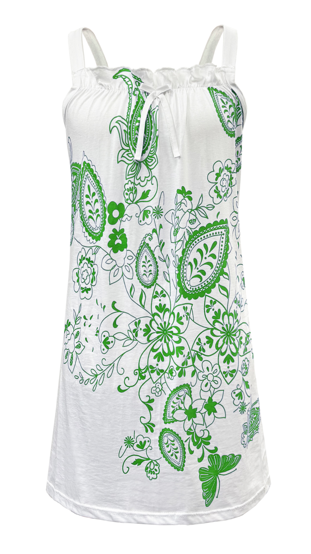 i-Smalls Ladies' 100% Cotton Sleeveless Nightdress Floral Paisley Print With