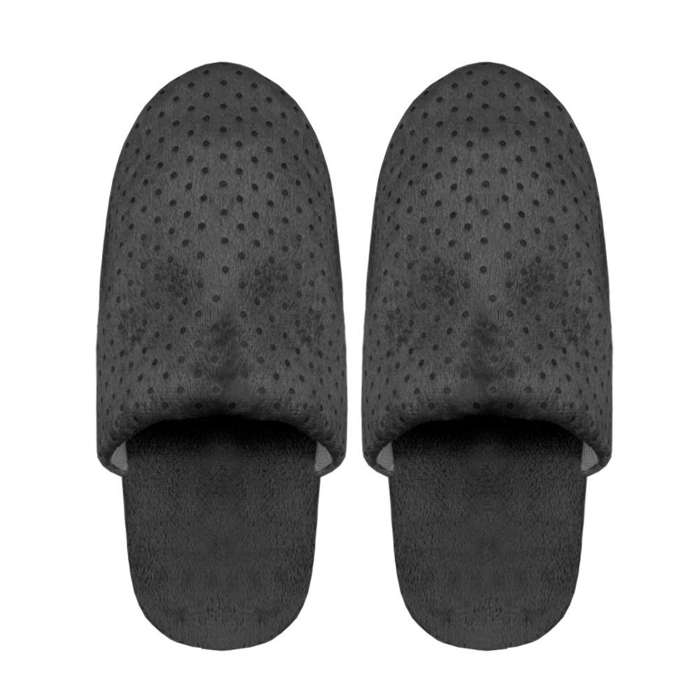 Nikaro Soft Plush Polka Dot Ladies Slippers Anti-Slip Lightweight House ...