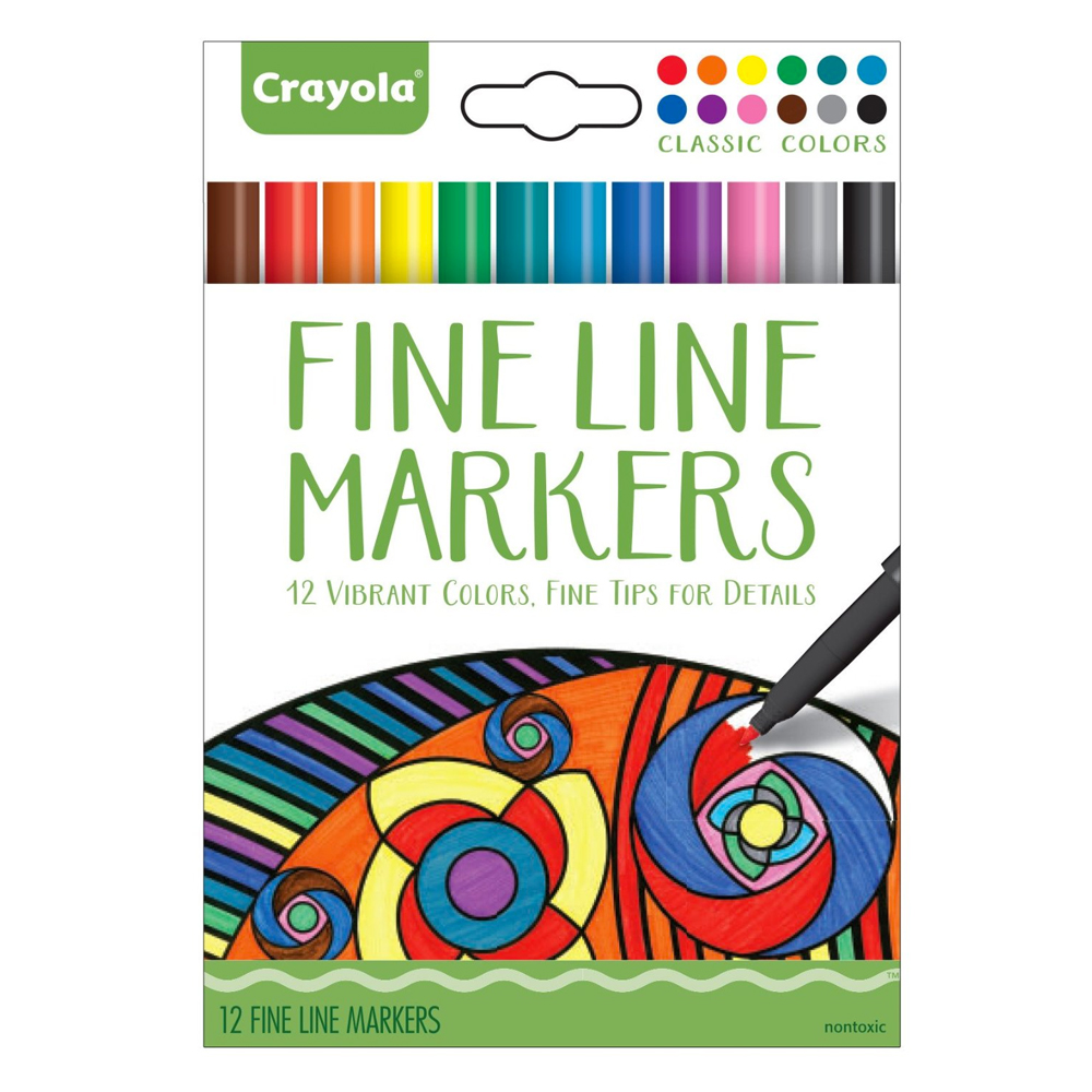 Fine line pens for coloring pages