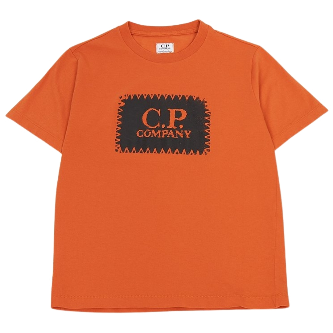 Tシャツ・カットソー C.P. Company Cotton T-shirt with logo patch CP Company Patch Logo T-Shirt Orange - Outlet Sale Always