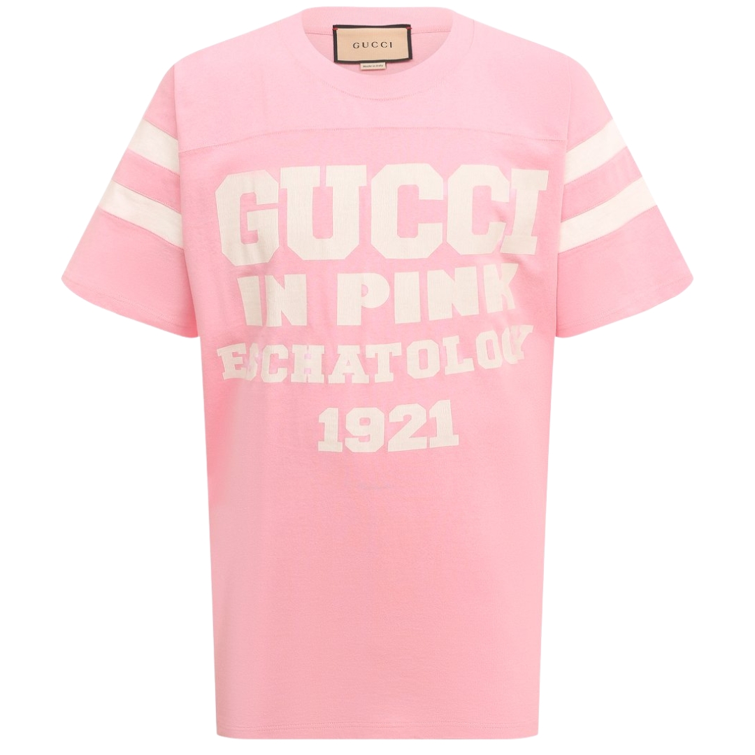 グッチ25 Eschatologyロゴ特大フィットピンクTシャツ 655459_xjdly_5904__1.jpg