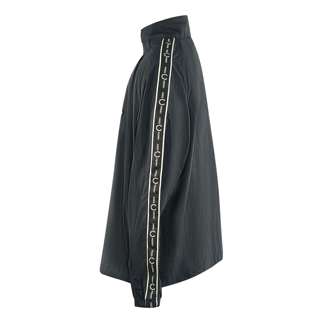 【希少】FRED PERRY TAPED SHELL JACKET Fred Perry Tape Sleeve Shell Jacket Black - Terraces Menswear