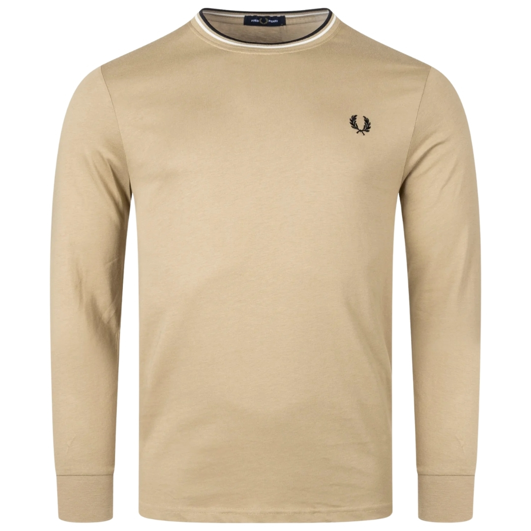 ■FRED PERRY■ Baseline Long Sleeve Twin Tip T-Shirt U09 AFP Fred Perry [genuine HeadquarTers] Fred Perry [baseline] Long