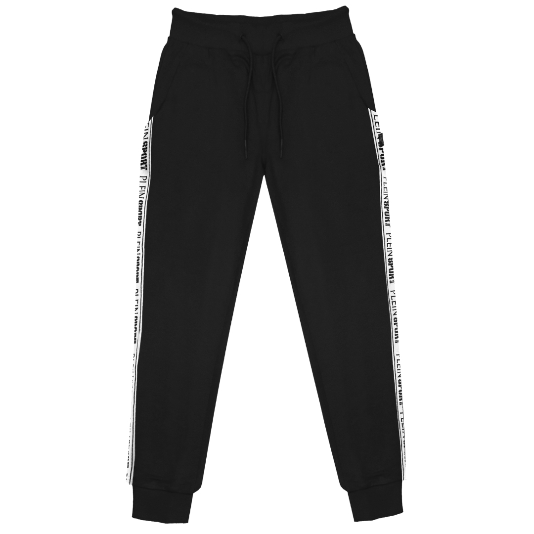 Черные спортивные брюки с фирменной лентой Plein Sport
