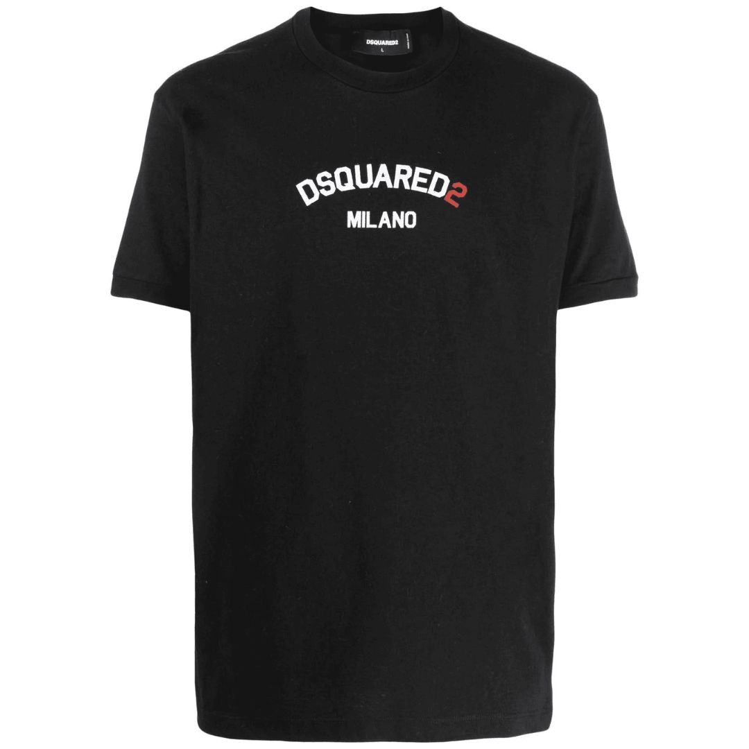 Dsquared2 Branded Milano Logo Cool Fit Black T-Shirt | eBay