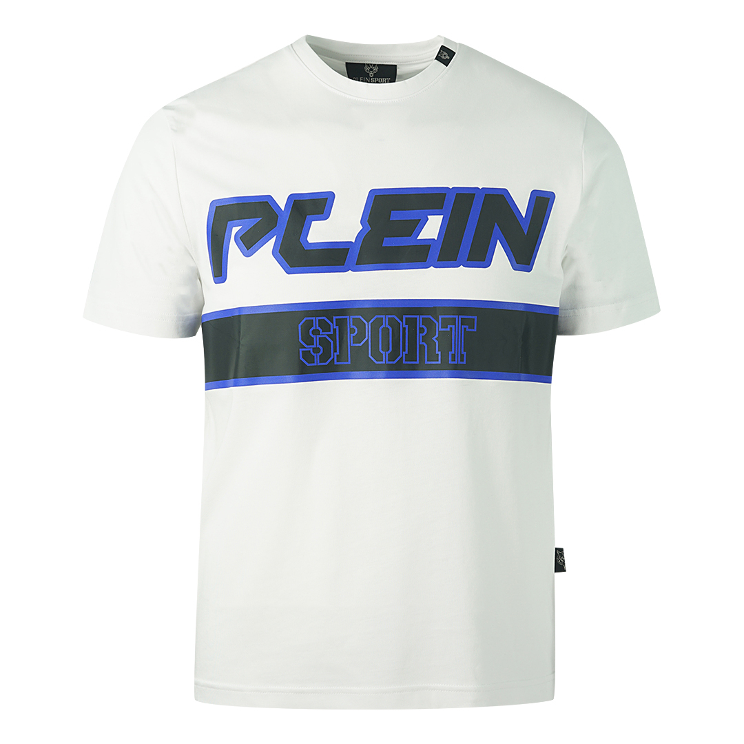 Philipp Plein Sport Blue Block White T-Shirt | eBay