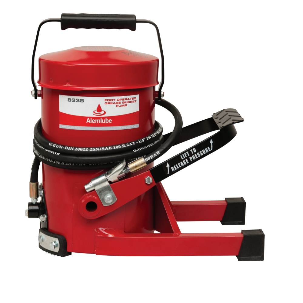 Alemlube Grease Bucket Pump Foot Operated Portable 8kg Capacity 8338 eBay