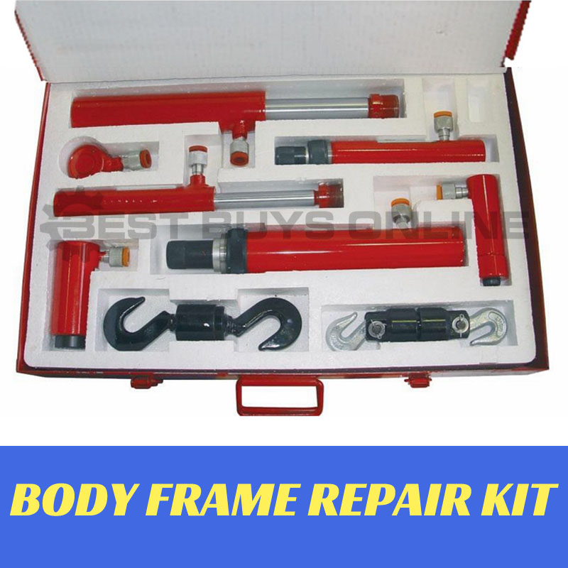 Hydraulic Push Pull Ram Set 10 Ton Body Frame Repair Kit Auto Car Panel Tools eBay