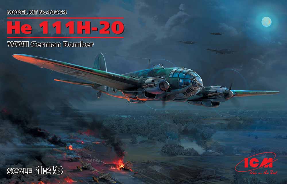 ICM 48264 Heinkel He-111H-20 WWII German Bomber 1:48 Aircraft Model Kit