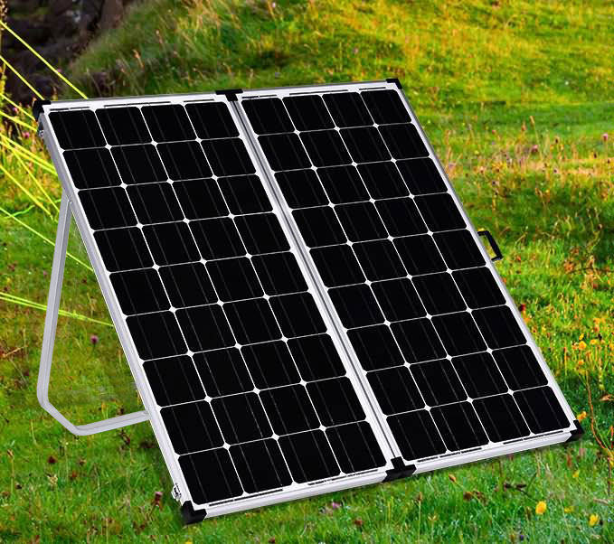 Mono 12V 200W Folding Solar Panel Kit Caravan Camping Power Charging