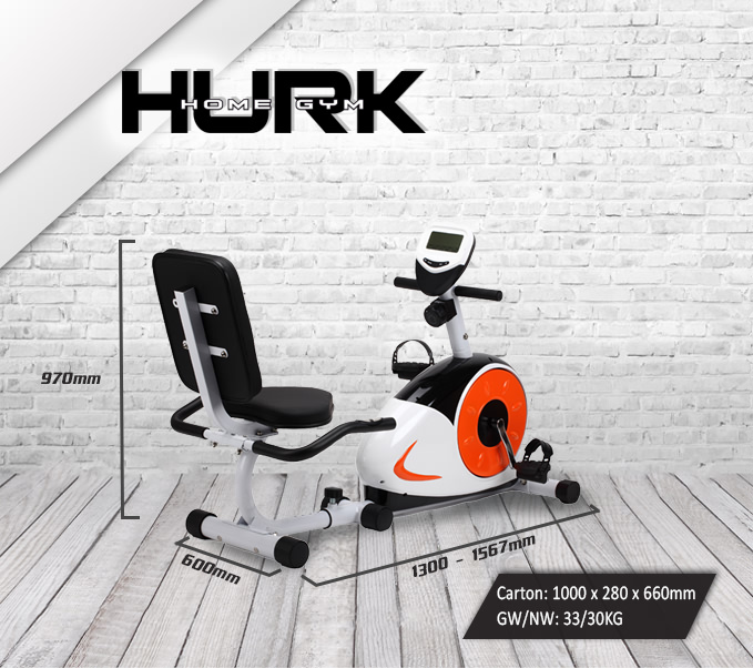 HURK COMMERCIAL QUALITY RECUMBENT BIKE Home Gym Fitness Exercise Seated