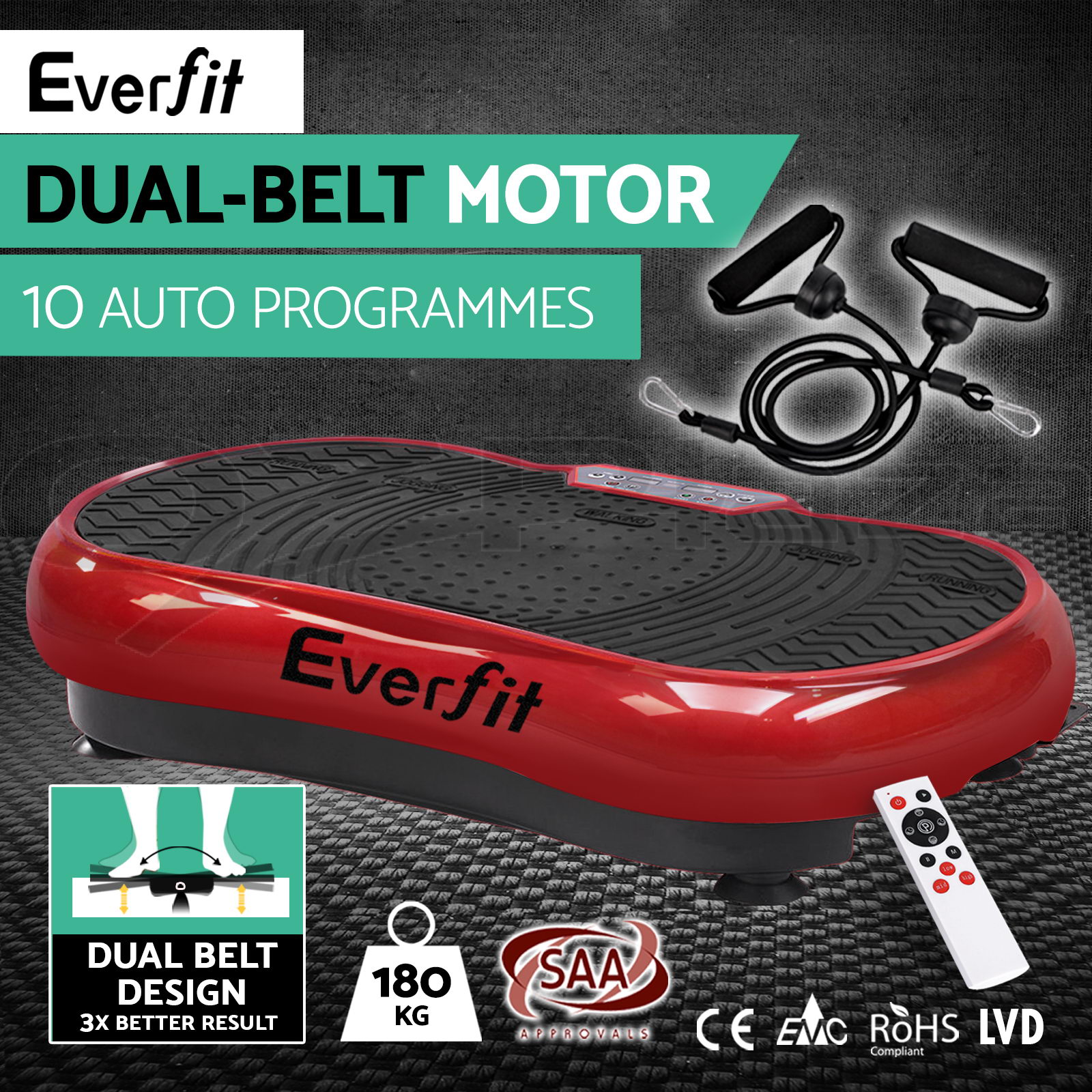 Everfit Vibration Machine Machines Platform Plate Vibrator Exercise Fit