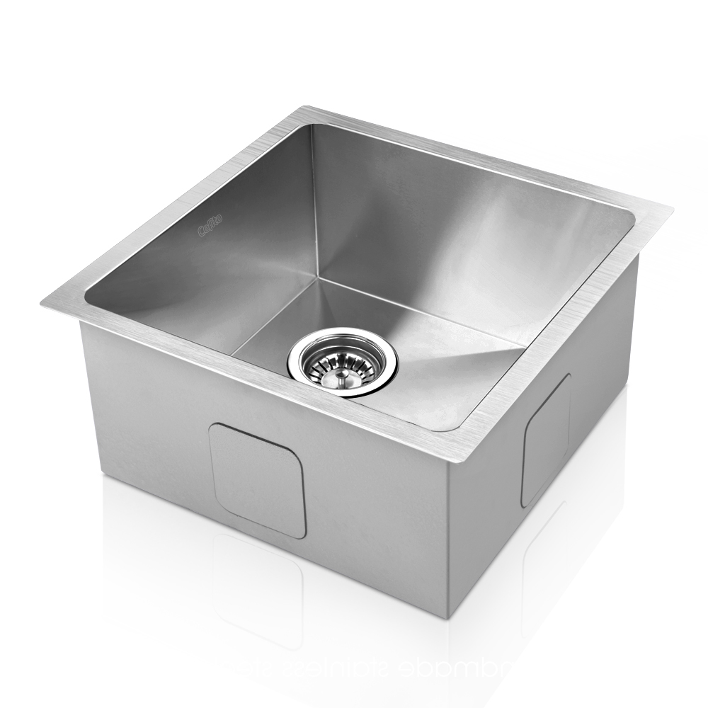 Cefito Kitchen Sink Handmade Stainless Steel Laundry Single Double Bowl
