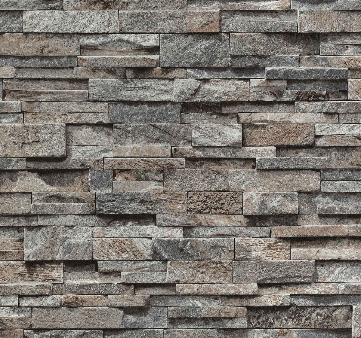 Brick Effect Wallpaper Vinyl 3D Slate Stone Split Face ...