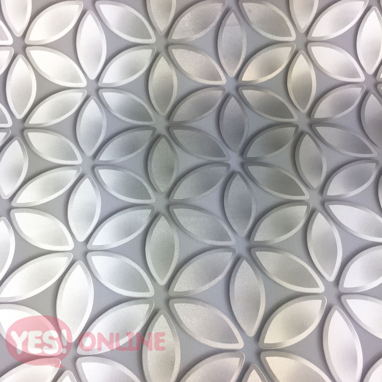 Modern 3D Effect Metallic Shiny Futuristic Wallpaper Silver Grey Juniper Debona