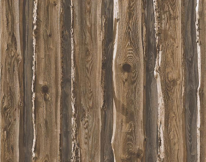Wood Wallpaper Wooden Effect Grain Panel Distressed Realistic Brown