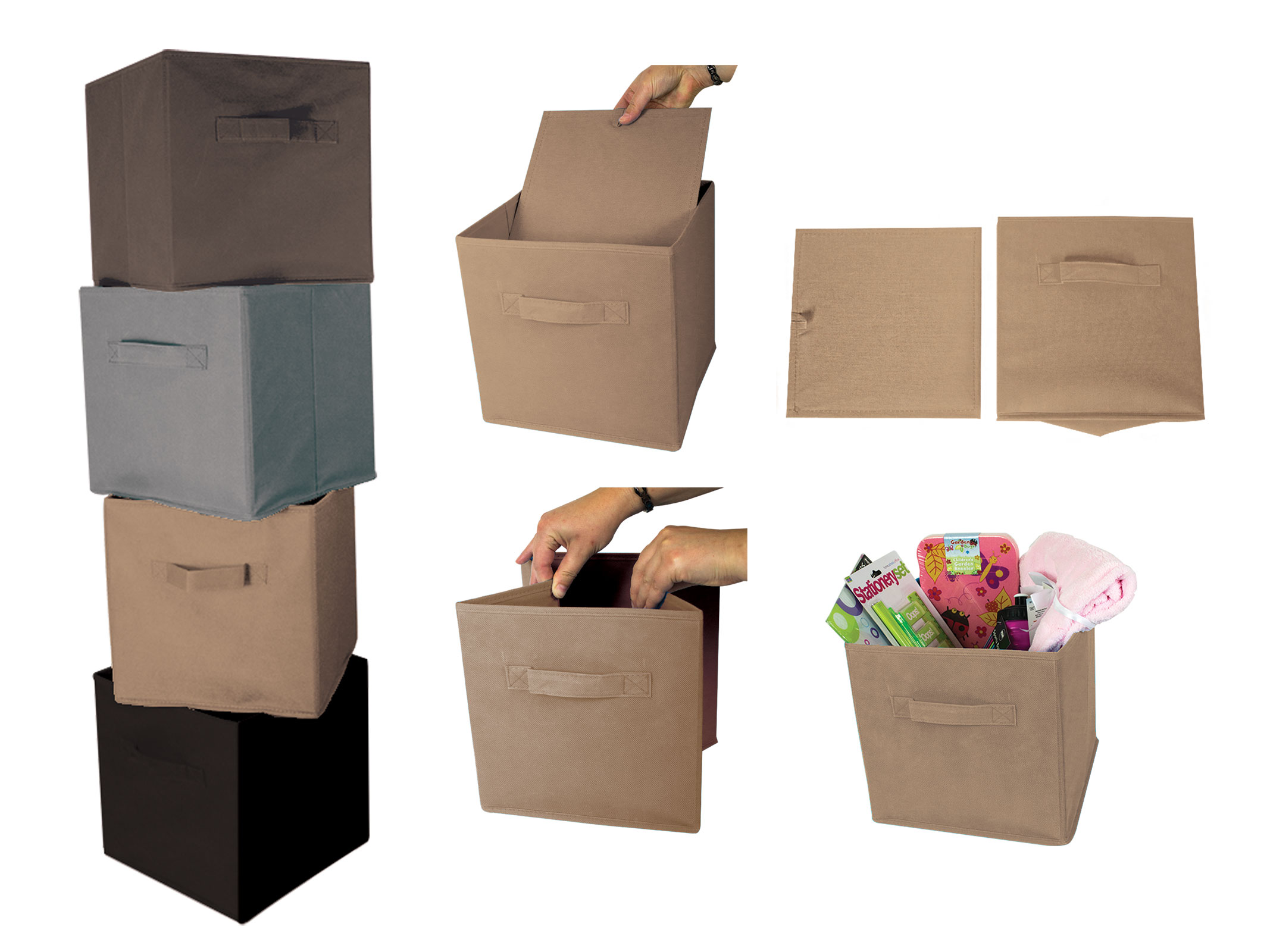 Folding Storage Cube Space Saver Tidy Home Bedroom Playroom Toys eBay