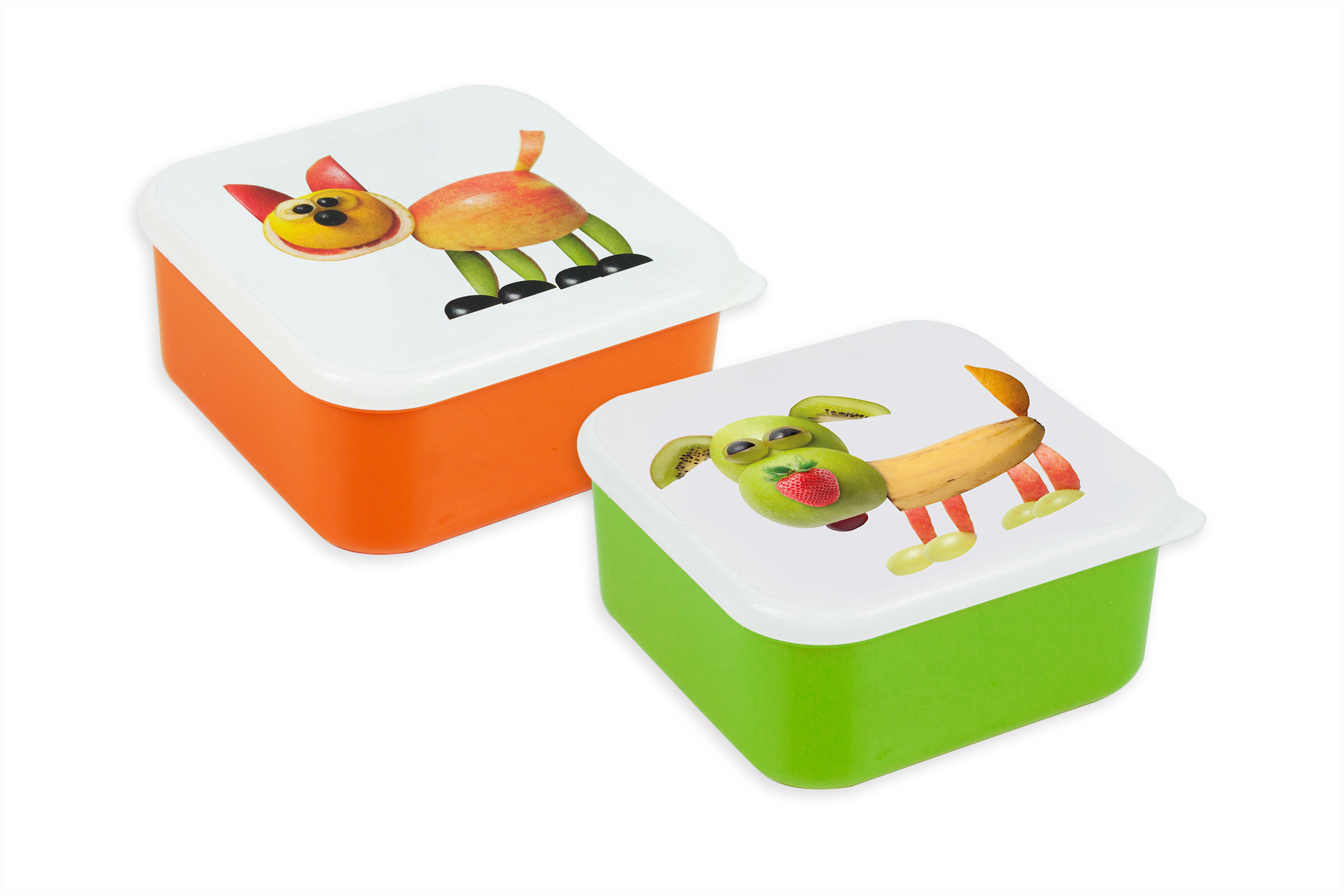 Children's Lunch Box Set of 2 School Picnic Food Container Sandwich Box
