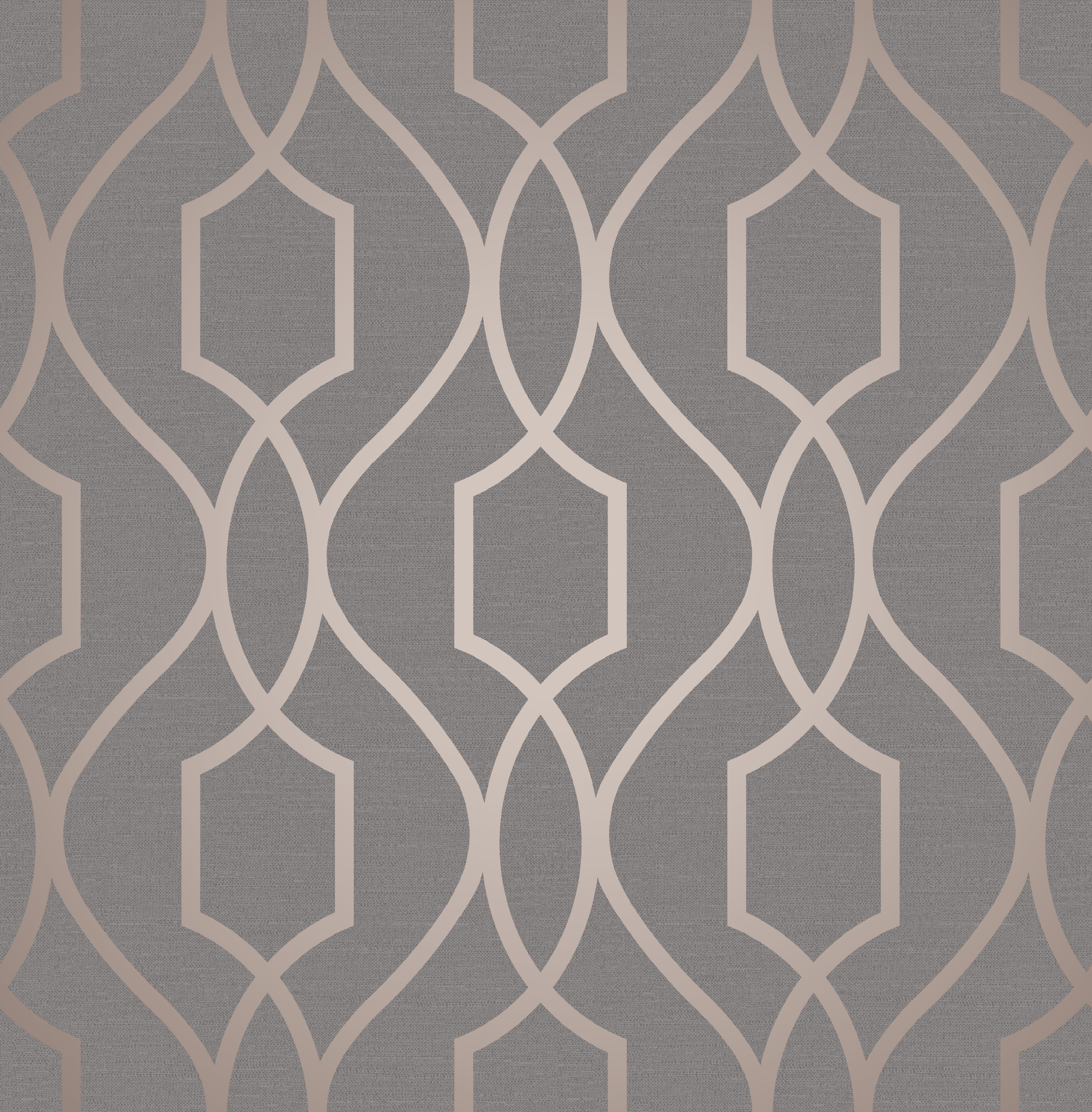 Geometric Wallpaper Metallic Shiny Copper Charcoal Apex 3D Modern Fine