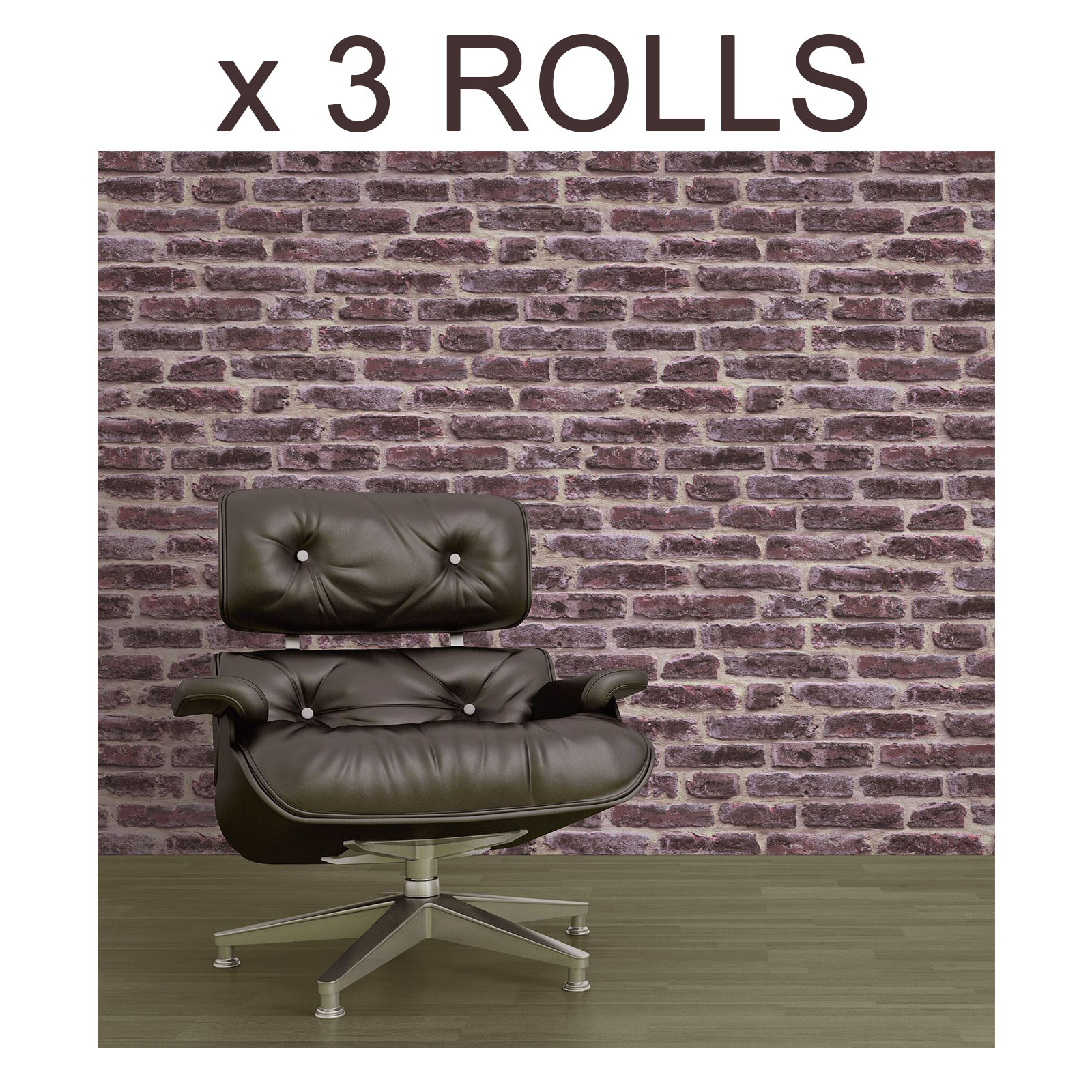 3D Brick Wall Wallpaper Blown Washable Vinyl Rustic Brick Effect Bulk x 3 Rolls eBay