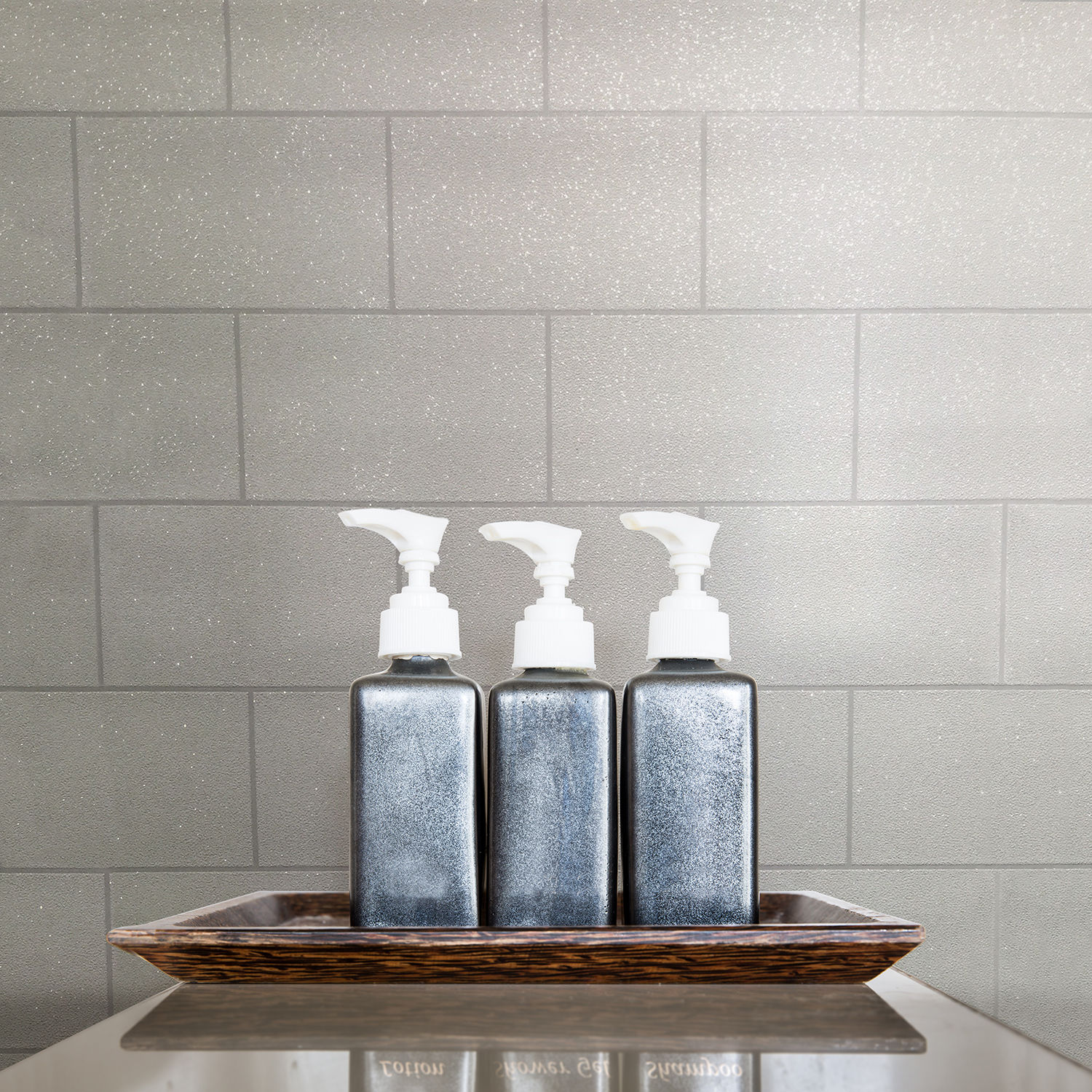 Tile Brick Wallpaper Kitchen Bathroom Textured Vinyl Glitter Shiny