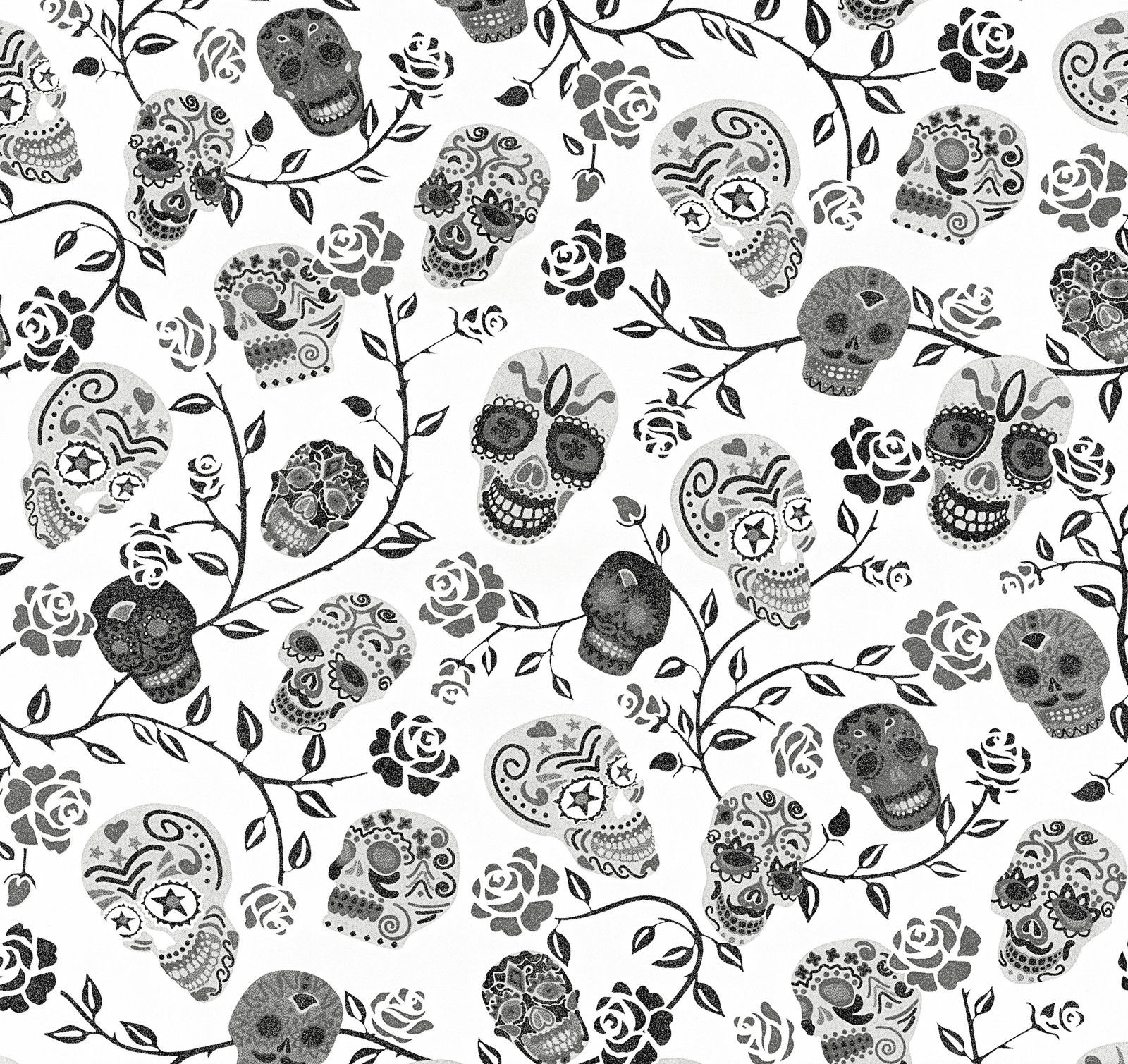 Skulls Wallpaper Floral Flowers Stars Glitter Gothic White Silver Black Grey Ps Skulls Wallpaper Floral Flowers Stars Glitter Gothic White Silver Black Grey Ps