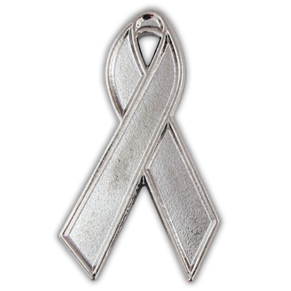PinMart's Silver Awareness Ribbon Metal Lapel Pin 1" eBay