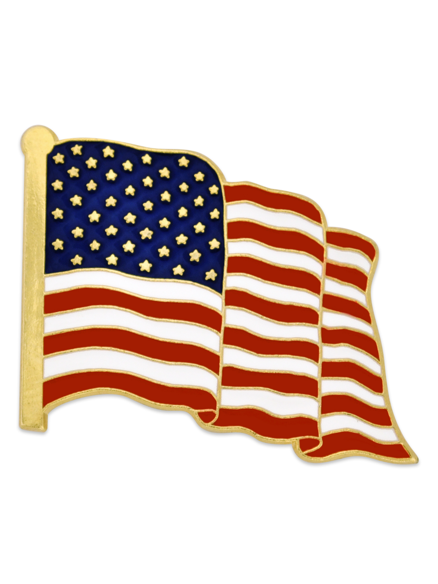 thumbnail image 2 of PinMart Made In USA Veteran American Flag Enamel Lapel Pin – New With Tags 2 of 6